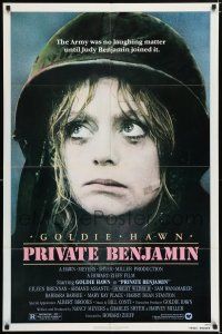 5f700 PRIVATE BENJAMIN 1sh '80 funny image of depressed soldier Goldie Hawn!