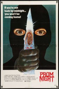 5f703 PROM NIGHT 1sh '80 Jamie Lee Curtis won't be coming home if she's not back by midnight!