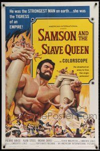 5f750 SAMSON & THE SLAVE QUEEN 1sh '64 Umberto Lenzi's Zorro contro Maciste, art of Ciani!