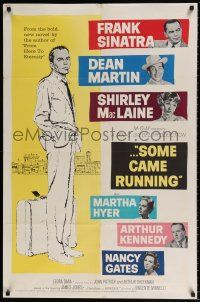 5f784 SOME CAME RUNNING 1sh '59 full-length art of Frank Sinatra w/Dean Martin, MacLaine!