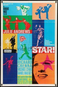 5f799 STAR int'l 1sh '68 Julie Andrews, Robert Wise, Richard Crenna, Daniel Massey, cool artwork!