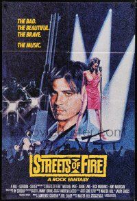 5f813 STREETS OF FIRE English 1sh '84 Walter Hill directed, Michael Pare, sexy Diane Lane!