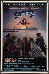 5f821 SUPERMAN II 1sh '81 Christopher Reeve, Terence Stamp, battle over New York City!