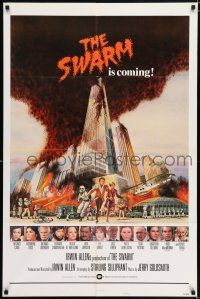 5f826 SWARM style B int'l 1sh '78 directed by Irwin Allen, all-star cast,killer bee attack is coming