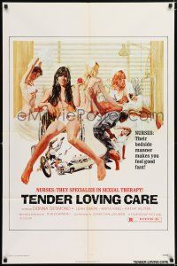 5f847 TENDER LOVING CARE 1sh '74 Roger Corman, nurses who specialize in sexual therapy!