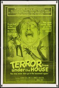 5f851 TERROR FROM UNDER THE HOUSE 1sh '76 if you look in the basement, be ready to SCREAM!