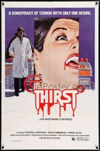 5f869 THIRST 1sh '79 vampires, a conspiracy of terror with only one desire, blood!