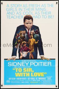 5f885 TO SIR, WITH LOVE 1sh '67 Sidney Poitier, Lulu, directed by James Clavell!