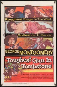 5f894 TOUGHEST GUN IN TOMBSTONE 1sh '58 lead-slinger George Montgomery & sexy Beverly Tyler!