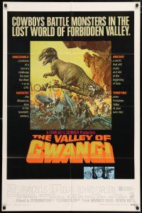 5f920 VALLEY OF GWANGI 1sh '69 Ray Harryhausen, great McCarthy of cowboys vs dinosaurs!