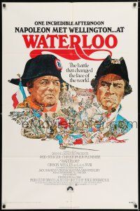 5f943 WATERLOO 1sh '70 great art of Rod Steiger as Napoleon Bonaparte & Christopher Plummer!