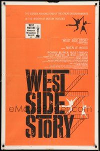 5f947 WEST SIDE STORY 1sh R63 Academy Award winning classic musical, Natalie Wood, Beymer!