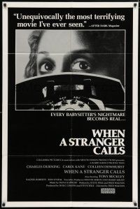 5f953 WHEN A STRANGER CALLS 1sh '79 every babysitter's nightmare becomes real!
