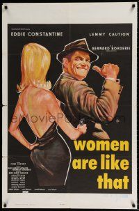 5f978 WOMEN ARE LIKE THAT 1sh '64 art of Eddie Constantine as secret agent Lemmy Caution!