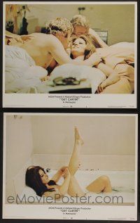5g922 GET CARTER 2 LCs '71 sexy naked Geraldine Moffatt in bath & bed w/ Michael Caine!