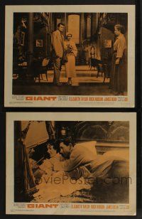5g925 GIANT 2 LCs R63 classic, great images of Elizabeth Taylor & Rock Hudson!
