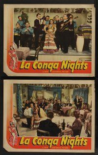 5g942 LA CONGA NIGHTS 2 LCs '40 Constance Moore, Dennis O'Keefe + Hugh Herbert in six roles!