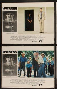 5g571 WITNESS 8 English LCs '85 cop Harrison Ford in Amish country, directed by Peter Weir!