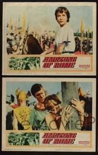 5g047 AMAZONS OF ROME 8 LCs '63 Louis Jourdan, they fought like 10,000 unchained tigers!