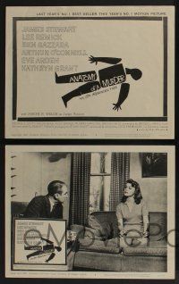 5g050 ANATOMY OF A MURDER 8 LCs '59 Otto Preminger, James Stewart, Lee Remick, Saul Bass title card