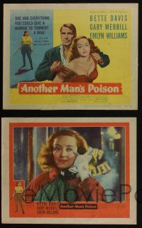 5g053 ANOTHER MAN'S POISON 8 LCs '52 great images of Gary Merrill & Bette Davis!
