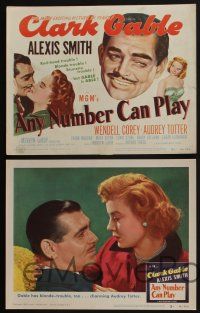 5g054 ANY NUMBER CAN PLAY 8 LCs '49 sexy Alexis Smith is Clark Gable's new number, Audrey Totter!