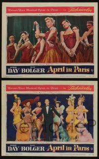 5g723 APRIL IN PARIS 4 LCs '53 pretty Doris Day and wacky Ray Bolger in France!