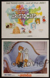 5g016 ARISTOCATS 9 LCs '71 Walt Disney feline jazz musical cartoon, great colorful images!