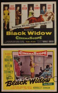 5g084 BLACK WIDOW 8 LCs '54 Ginger Rogers, Gene Tierney, Van Heflin, George Raft, Gardiner