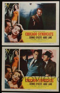 5g682 CHICAGO SYNDICATE 5 LCs '55 sexy Abbe Lane, Dennis O'Keefe, the inside story!
