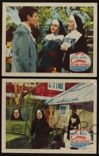 5g736 COME TO THE STABLE 4 LCs '50 images of nuns Loretta Young & Celeste Holm!