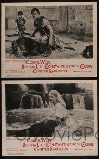 5g132 CONSTANTINE & THE CROSS 8 LCs '62 Costantino il grande, Cornel Wilde, Belinda Lee
