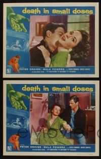 5g153 DEATH IN SMALL DOSES 8 LCs '57 the rough tough guys and dolls, Peter Graves, Mala Powers!