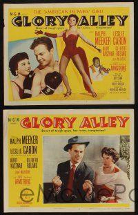 5g224 GLORY ALLEY 8 LCs '52 boxer Ralph Meeker, sexy Leslie Caron, Raoul Walsh
