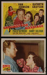 5g240 GROUNDS FOR MARRIAGE 8 LCs '51 Van Johnson & pretty opera singer Kathryn Grayson!