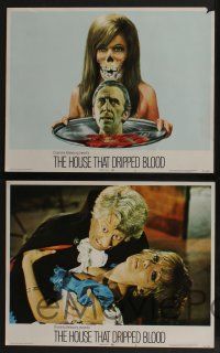 5g649 HOUSE THAT DRIPPED BLOOD 6 LCs '71 Christopher Lee, Peter Cushing, includes great art card!
