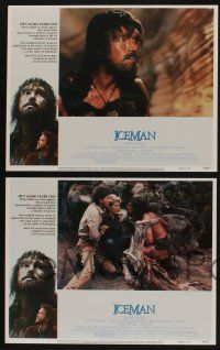 5g275 ICEMAN 8 LCs '84 Fred Schepisi, John Lone as thawed 40,000 year-old Neanderthal caveman!