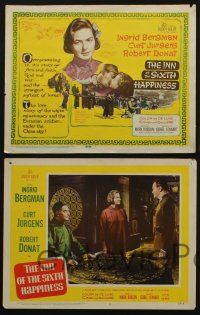 5g280 INN OF THE SIXTH HAPPINESS 8 LCs '59 pretty Ingrid Bergman, Curt Jurgens & Robert Donat