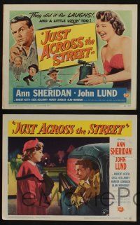 5g297 JUST ACROSS THE STREET 8 LCs '52 sexy Ann Sheridan did it for laughs & a little lovin!