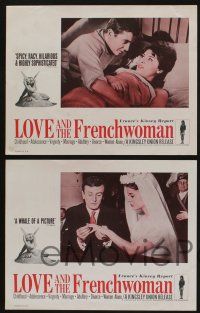 5g762 LOVE & THE FRENCHWOMAN 4 LCs '60 like Kinsey Report, Jean Paul Belmondo, Martine Carol!