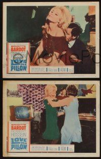 5g847 LOVE ON A PILLOW 3 LCs '64 sexy Brigitte Bardot, Robert Hossein, directed by Roger Vadim!
