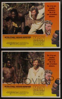 5g345 MAN FRIDAY 8 LCs '75 Peter O'Toole & Richard Roundtree stranded on an island!