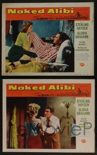 5g698 NAKED ALIBI 5 LCs '54 sexy Gloria Grahame, Sterling Hayden, Gene Barry, film noir!