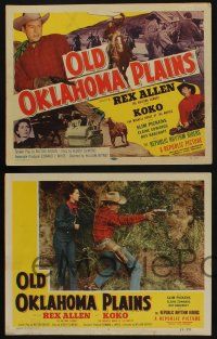 5g397 OLD OKLAHOMA PLAINS 8 LCs '52 cowboy Rex Allen and Koko the miracle horse of the movies!