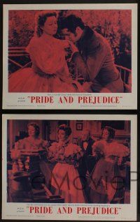 5g702 PRIDE & PREJUDICE 5 LCs R62 Laurence Olivier & Greer Garson, from Jane Austen's novel!