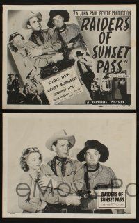 5g783 RAIDERS OF SUNSET PASS 4 LCs R50 John English, Eddie Dew, Smiley Burnette & Jennifer Holt!