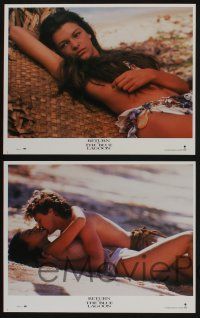 5g446 RETURN TO THE BLUE LAGOON 8 LCs '91 romantic images of young Milla Jovovich and Brian Krause!