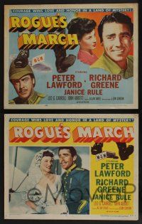5g452 ROGUE'S MARCH 8 LCs '52 Peter Lawford, Janice Rule & Richard Greene in a land of mystery!