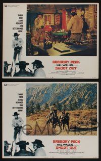 5g474 SHOOT OUT 8 LCs '71 gunfighter Gregory Peck vs. 3 fast guns, Jeff Corey!