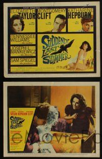 5g513 SUDDENLY, LAST SUMMER 8 LCs '60 Katherine Hepburn, Liz Taylor, Clift, Tennessee Williams!